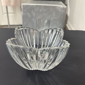 MIKASA LIDIA TULIP Crystal Bowls NWT